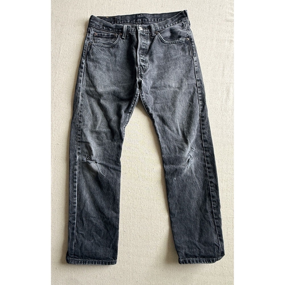 Levi's 501 Black Jeans Button Fly 32x 30